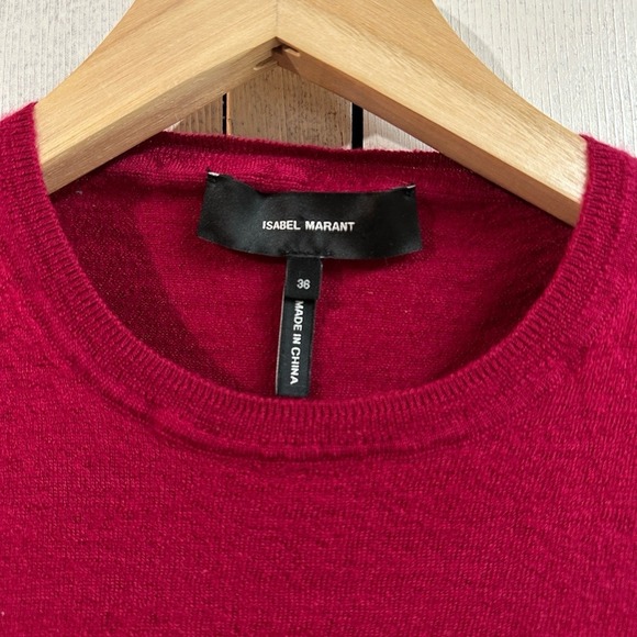 ISABEL MARANT Red 70% Cashmere 30% Silk Crew Neck Long Sleeve Sweater 36 / US 6 - Picture 2 of 7